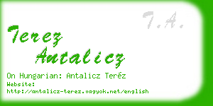 terez antalicz business card