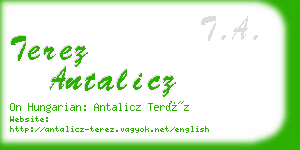 terez antalicz business card